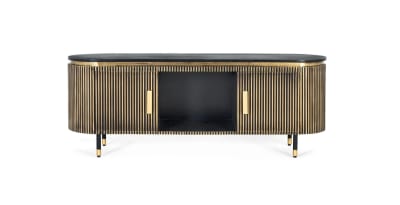 Meuble tv en manguier et bronze 150cm