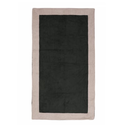 Mmaxi drap de plage et de bain noir/sable 100x180