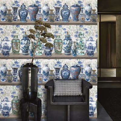 Papier Peint Vases, papier véritable, 200x280cm, 8 feuilles