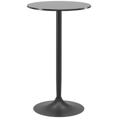 Table de bar ronde style contemporain dim. 60l x 60l x 102h cm noir