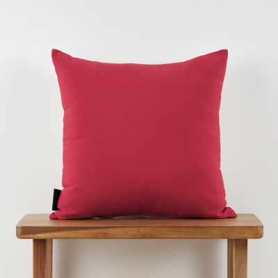 Housse de coussin jacquard réversible rouge 45x45cm