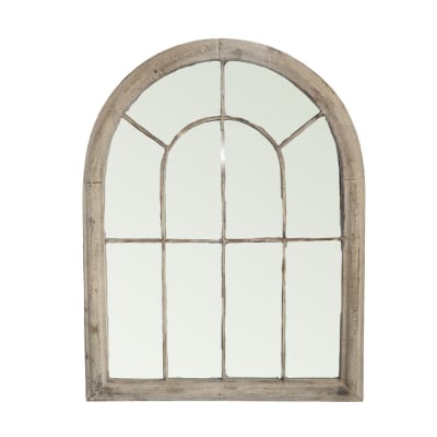 Miroir mural vintage métal antique gris fenêtre 69 x 5 x 88 cm