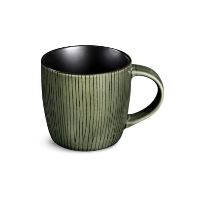 Tasse café & thé en grès vert kaki