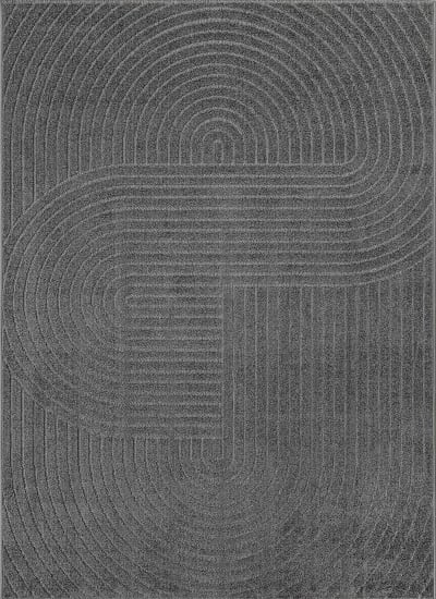 Tapis extérieur intérieur terrasse bohème, anthracite, 240 x 340 cm