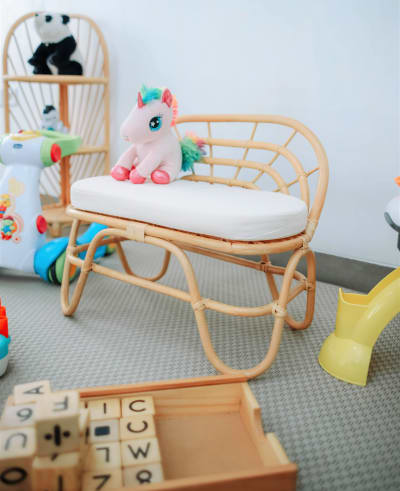 Sofa - canapé pour enfants en rotin naturel