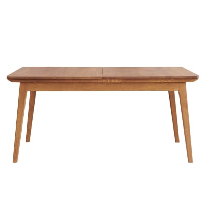 Table extensible en bois massif bronze 6/12 places l160/240