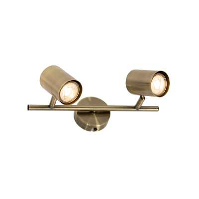 Spot bronze moderne 2 lumières inclinable