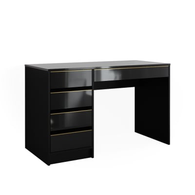 Coiffeuse sans miroir noir/or 120x75cm