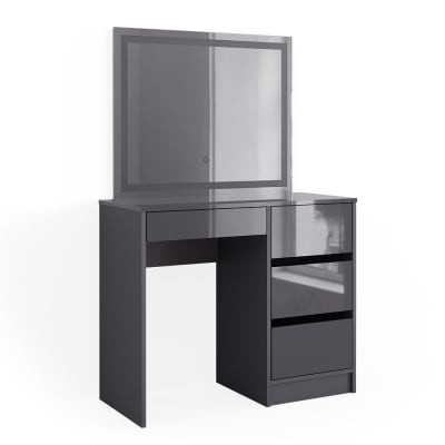 Coiffeuse avec miroir led anthracite 90x140cm