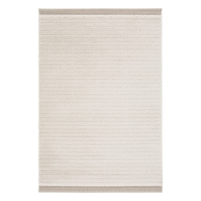Tapis design avec effet relief beige 160 x 230 cm