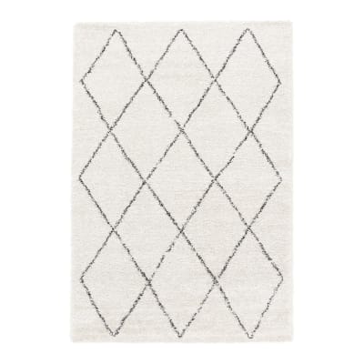 Tapis shaggy de style berbère doux et volumineux beige 80 x 150 cm