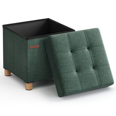 Tabouret de rangement petit banc 38.1 x 38.1 x 40.1 cm 300 kg vert