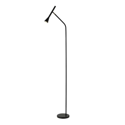 Lampadaire en métal et marbre noir et doré 150 cm