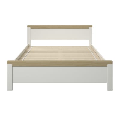 Lit avec chevets pin massif blanc 140x200