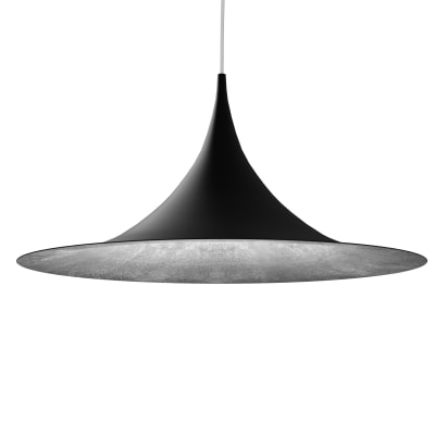 Louie - lampe à suspension en métal argenté nero e27