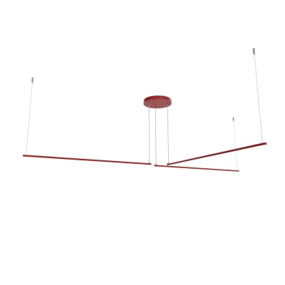 Splint - lampe à suspension en aluminium rouge lucido strip.led