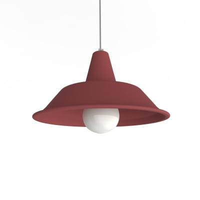 Duna - lampe à suspension en métal rouge e27
