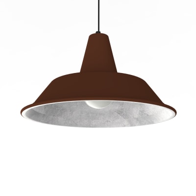 Duna - lampe à suspension en métal argenté corten e27