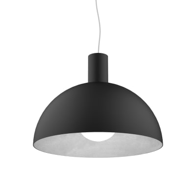 Zenit - lampe à suspension en métal argenté nero e27