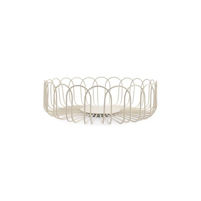 Panier en fil gris en métaux 26,5xh7,5cm