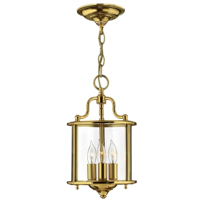 Suspension en laiton massif et verre transparent laiton poli