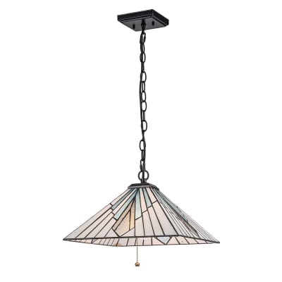 Suspension verre et acier bronze Vintage  de 32,8cm à 182,8 cm