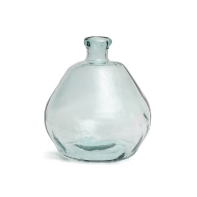 Vase verre recyclé bleu 45x45x50cm