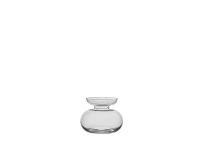 Vase en verre soufflé à la bouche transparent