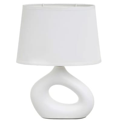 Lampe à poser céramique blanche 23x13x30cm