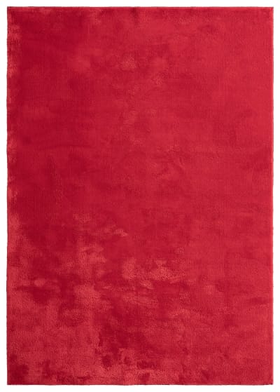 Tapis lavable et antidérapant, uni, rouge, 140 x 200 cm