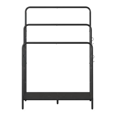 Porte serviette sur pied 70 x 30 x 101 cm noir d’encre et noir boisé