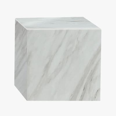 Table basse carré marbre d'ingénierie blanc