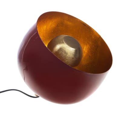 Lampe de table samuel  28 cm rouge en métal