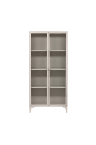 Buffet haut avec portes vitrées en métal 190cm DIDI métal + verre
