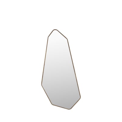 Miroir organique en bois 39,5x90cm - Bois foncé