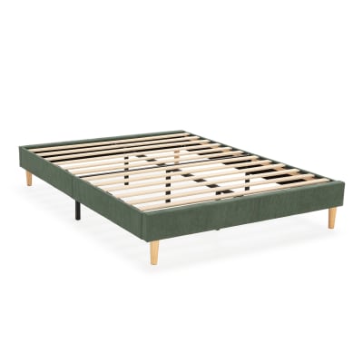 Sommier rembourrée 150x190 cm Vert
