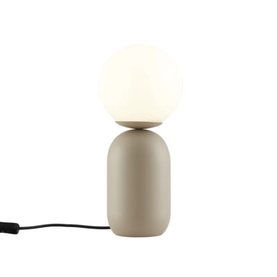 Luminaire en verre blanc et taupe 33 cm