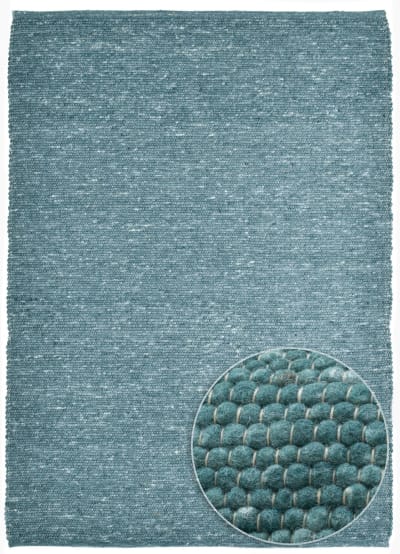 Tapis tissé main en laine vierge - Bleu foncé 120x180 cm