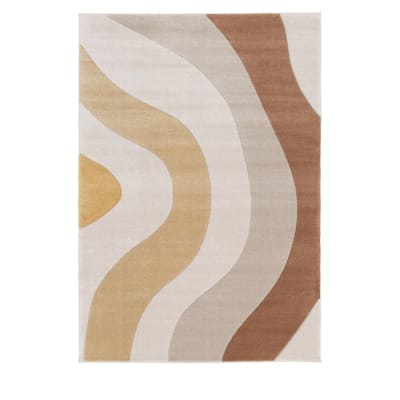 Tapis contemporain - 120x170cm jaune polypropylène
