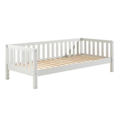 Lit banquette 90x200cm en pin laqué blanc