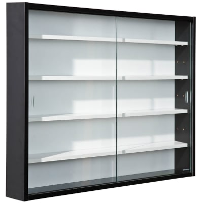 Vitrine murale 5 compartiments noire et blanche