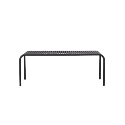 Table de salle à manger rectangulaire anthracite en aluminium