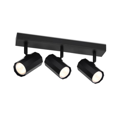 Spirale - spot de plafond en métal, noir, l 39 cm, 3 lumières