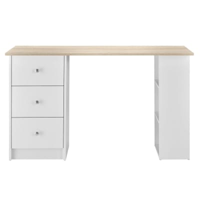 Bureau table poste de 120 x 49 x 72 cm bois blanche