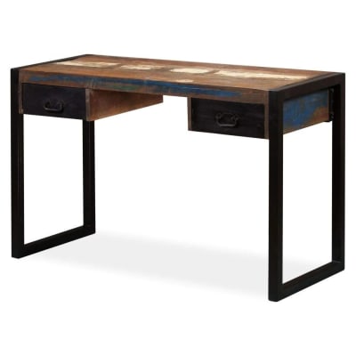 Bureau table meuble travail 120 x 50 x 76 cm bois marron
