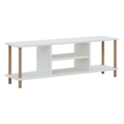 Meuble tv avec espace 120 x 29 x 43 cm blanche