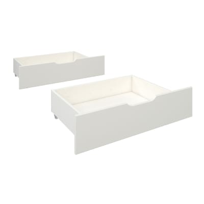 Paire de tiroirs pour lit superposé isidore pin massif blanc 94x58