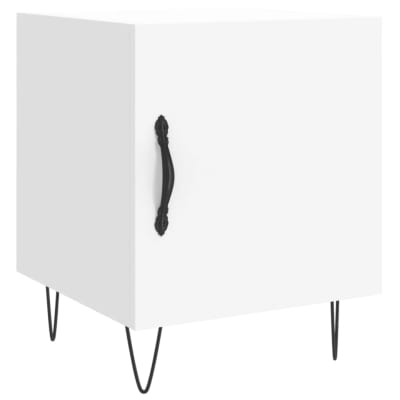 Table de chevet bois transformé blanc  40 x 40 x 50 cm