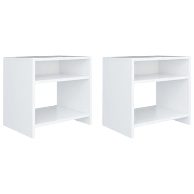 Tables de chevet bois transformé blanc  40 x 30 x 40 cm
