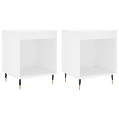 Tables de chevet bois transformé blanc  40 x 35 x 50 cm